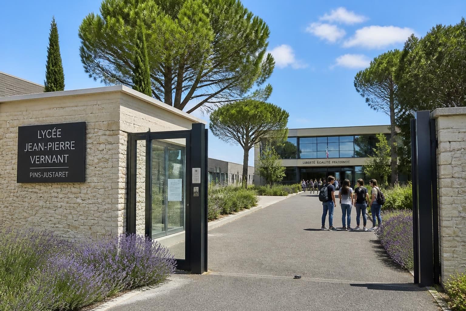 accédez facilement à l'entrée jpv du lycée jean pierre vernant à pins justaret grâce à notre guide d'orientation détaillé.